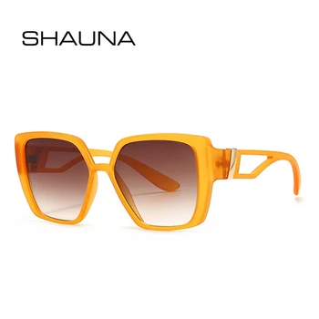 SHAUNA Moda Kvadratnih Orange Jelly sončna Očala Ženske Odtenki UV400 Gradient Moških Votle Noge sončna Očala
