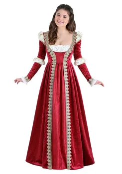 Srednjeveško Obleko Cosplay Halloween Kostumi za Ženske Palace Karneval Stranka Prikriti Princesa Kostum Plus Velikost Vestidos Plemenito Robe