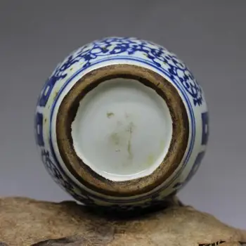 Stari kitajski Porcelan Modre in Bele Porcelanaste Dvakrat Vesel, Pločevinke Doma Dekor Zbirka Okraski