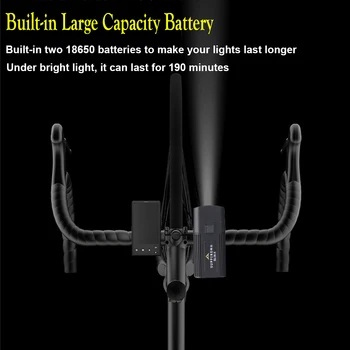 Supfire BL06-X Dvojno LED Lučka za Kolo Svetlobe Jahanje Dodatki USB Polnilne Nepremočljiva MTB Kolo Svetilka svetilka Svetilka