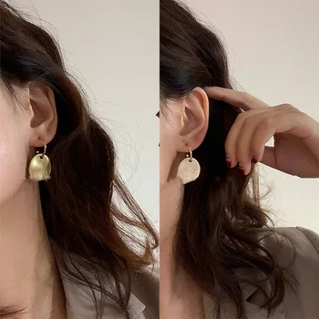 TIMEONLY Več Simulirani Biser Uhani za Ženske Elegantne Zlata Barva Kovinskih Krog Bowknot Geometrijske Spusti Nakit Uhani