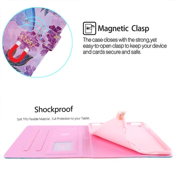 Usnjena torbica za iPad 10.2 10.5 7 8 th Flip Marmorja tablet Stojalo Pokrov Zraka 2 9.7 2017 2018 Mini 1 2 3 4 5 Pro 9.7 11 10.9 Air4