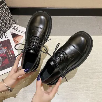 Vintage čevlji Vrh Kakovosti Black Lolita Čevlji Womens Oxford Slog Čevlji Ženske Usnje Mary Jane Čevlji Teen Dekleta Šola Čevlji