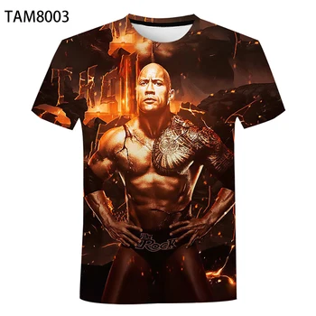 WWE 2021 Poletje Novo Čistega Bombaža 3D Tiskanje Nekaj Ustvarjalna Vsestranski T-Shirt Moda za Prosti čas Kratek Rokav Likovnih