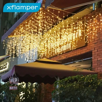 XFLAMPER 4/5M Ledenica Niz LED Luči 8 Načini Nepremočljiva Pravljice Svetlobo na Prostem Dekoracijo za Stranko Poroko Novo Leto Počitnice