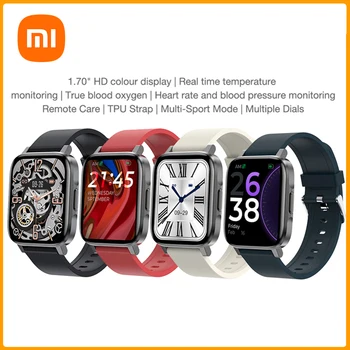 Xiaomi Moški Ženske Šport Pametno Gledati Smartwatch Zapestnica Temperatura Spanja Za Spremljanje Zdravstvenega Stanja 1.70 Palca Velik Zaslon Za Šport Gledam