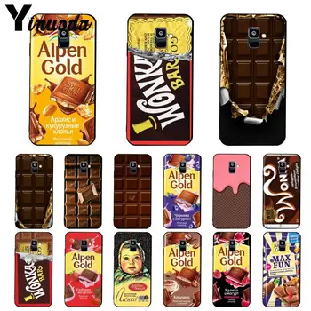 Yinuoda Wonka Bar Golden Ticket Alpen Zlato čokolada Primeru Telefon Za Samsung Galaxy A7 A50 A70 A40 A20 A30 A8 A6 A8 Plus A9 2018